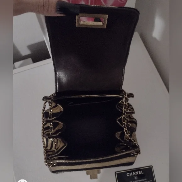 CHANEL Vintage Mini 2.55 Mademoiselle Lock Flap Pony Hair Bag AUTHENTIC - Picture 8 of 15